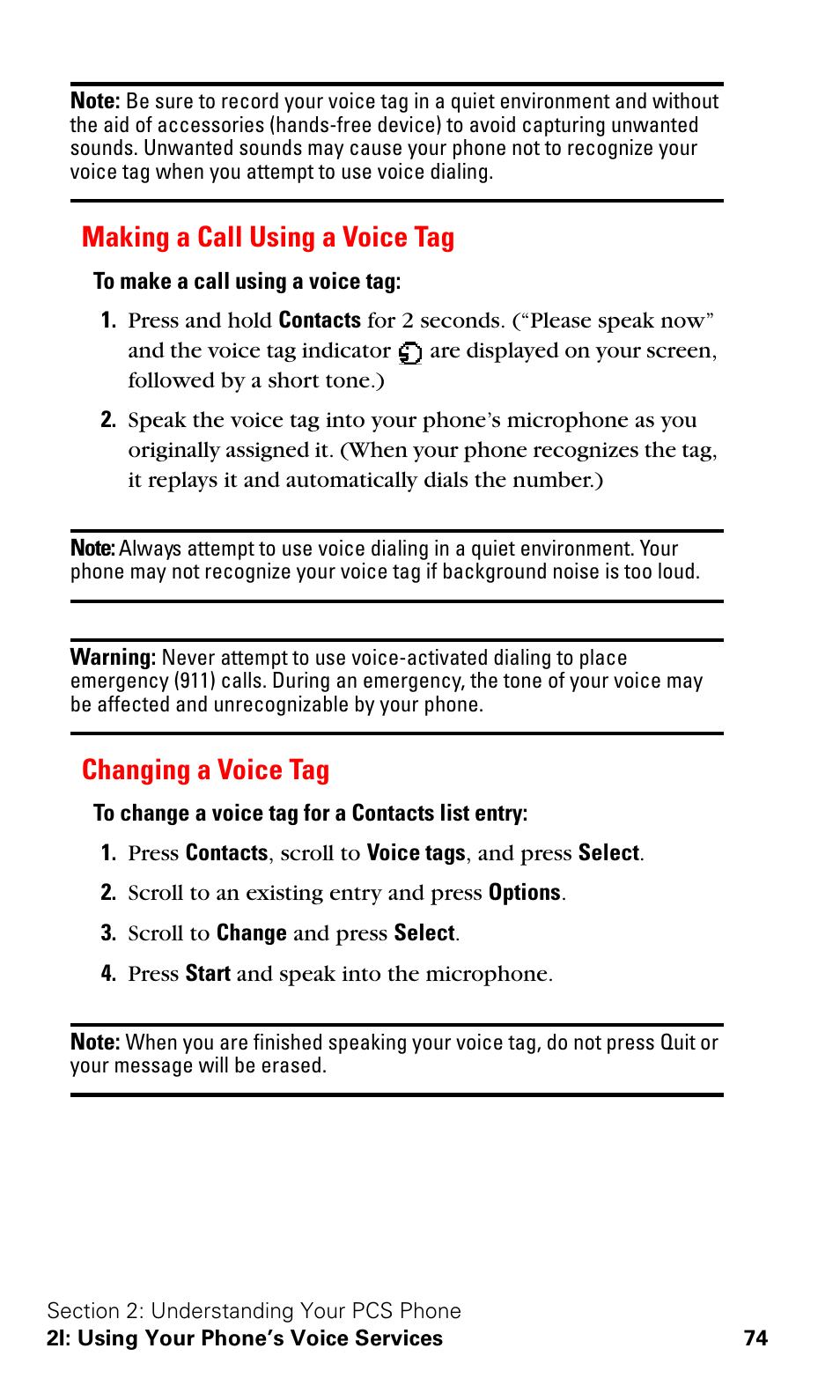 Making a call using a voice tag, Changing a voice tag | Nokia 3588i User Manual | Page 81 / 145