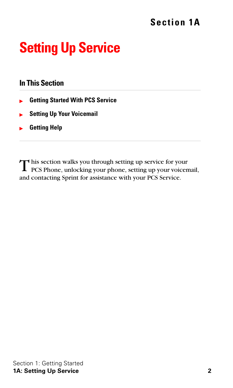 Setting up service, 1a. setting up service | Nokia 3588i User Manual | Page 9 / 145