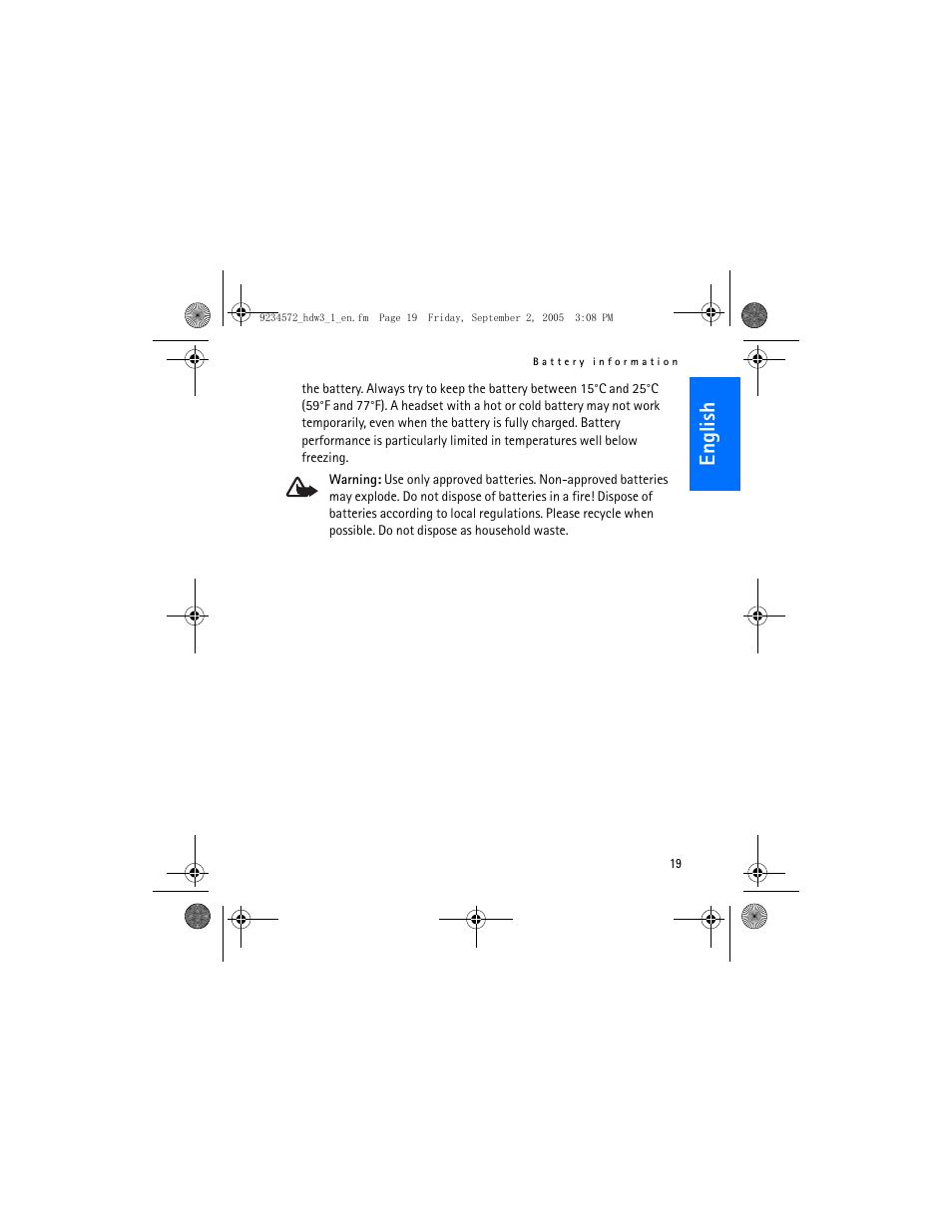 English | Nokia HDW-3 User Manual | Page 19 / 80