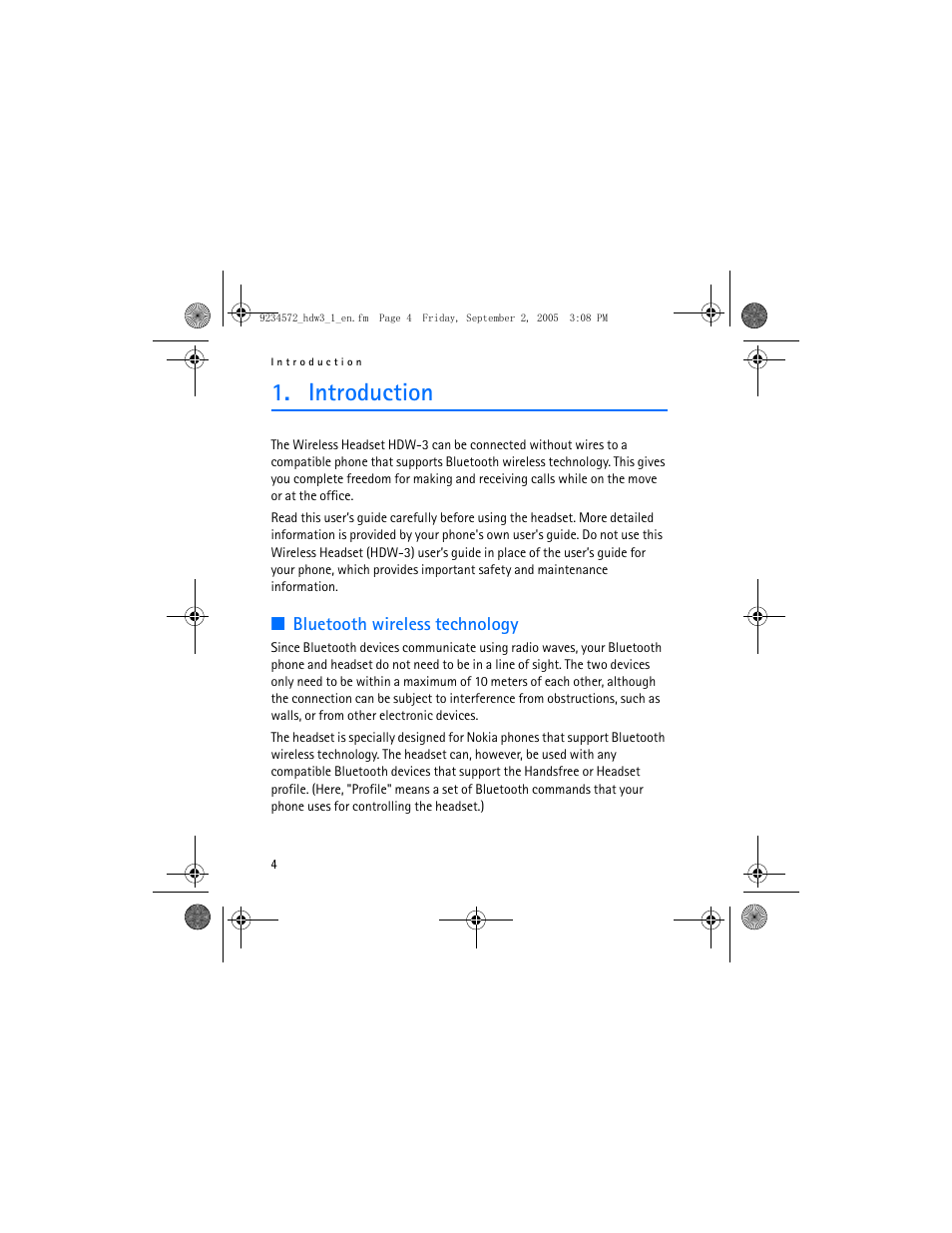Introduction | Nokia HDW-3 User Manual | Page 4 / 80