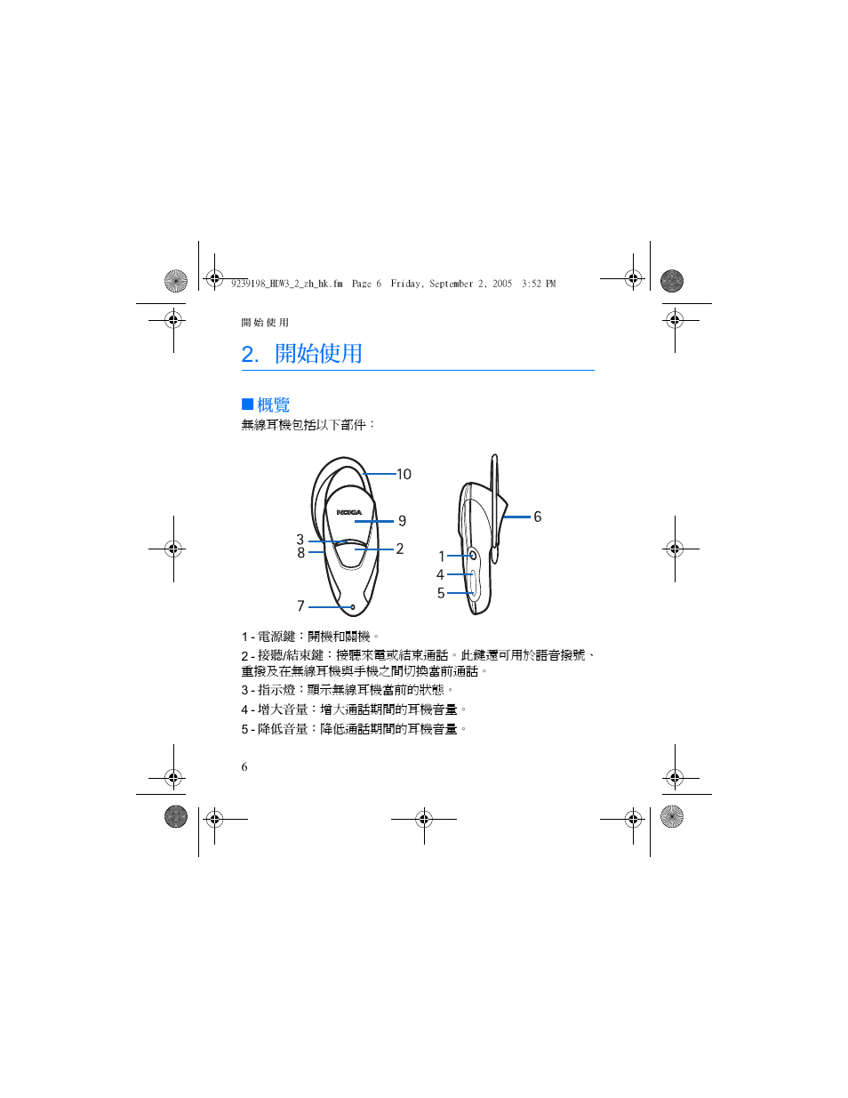 開始使用 | Nokia HDW-3 User Manual | Page 46 / 80