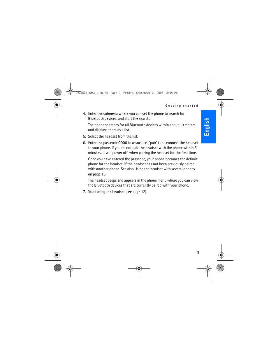 English | Nokia HDW-3 User Manual | Page 9 / 80