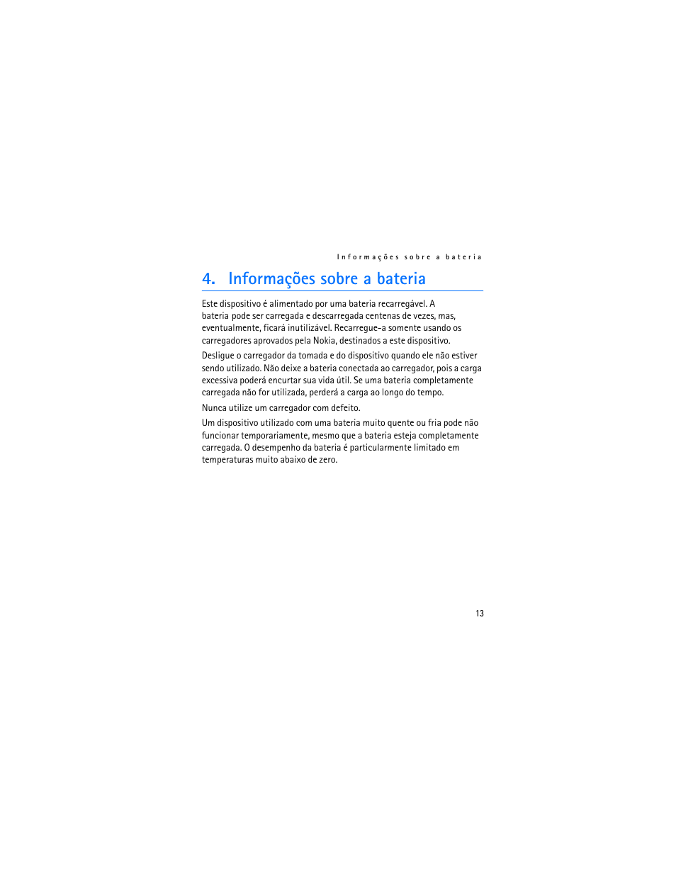 Informações sobre a bateria | Nokia BH-600 User Manual | Page 45 / 64