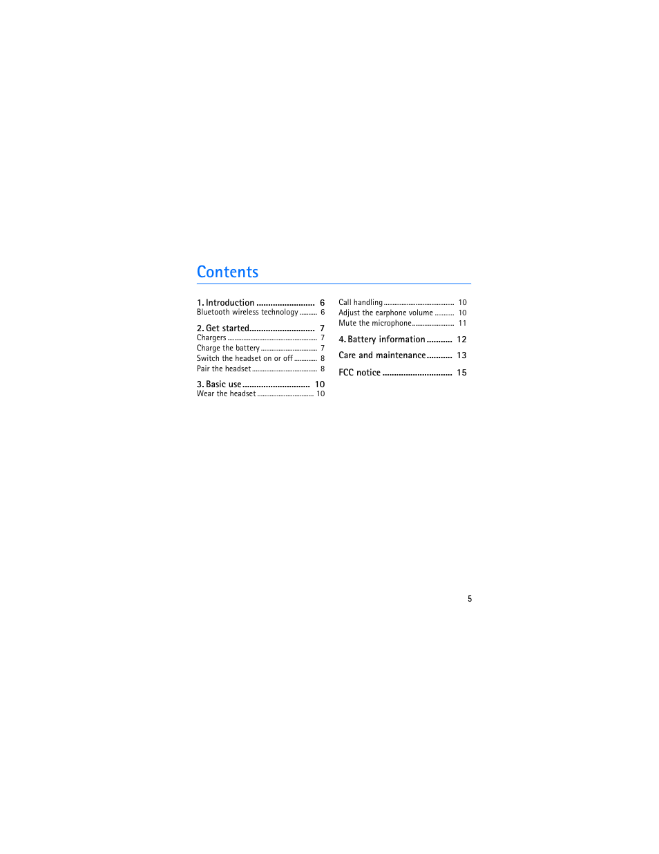 Nokia BH-600 User Manual | Page 5 / 64