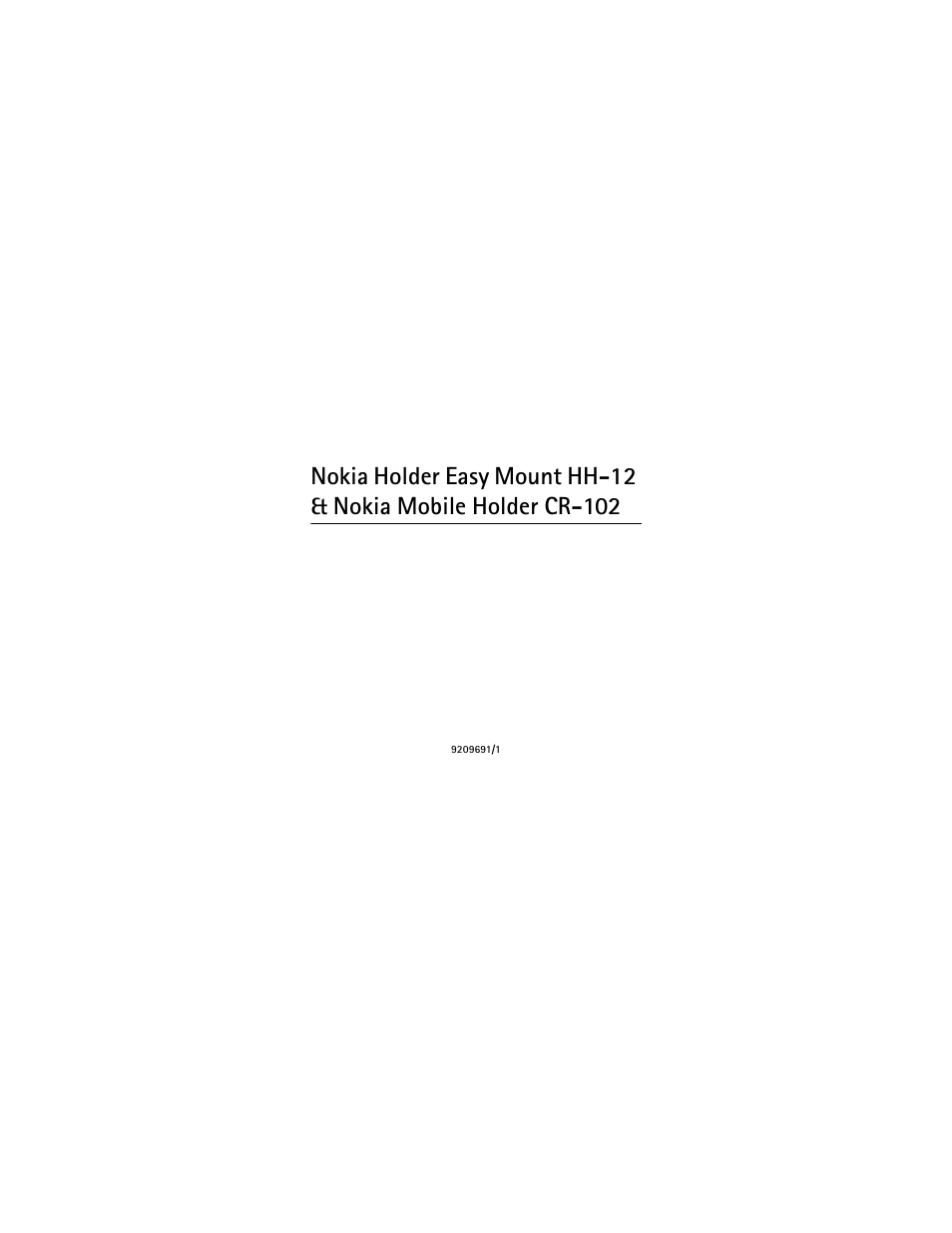 Nokia CR-102 User Manual | 32 pages