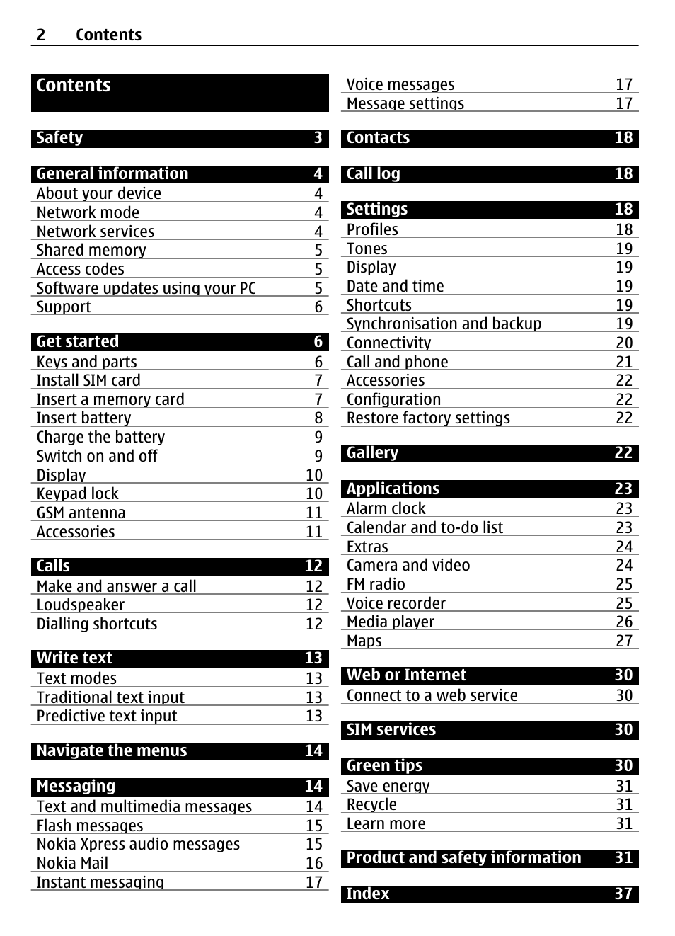 Nokia 7230 User Manual | Page 2 / 38