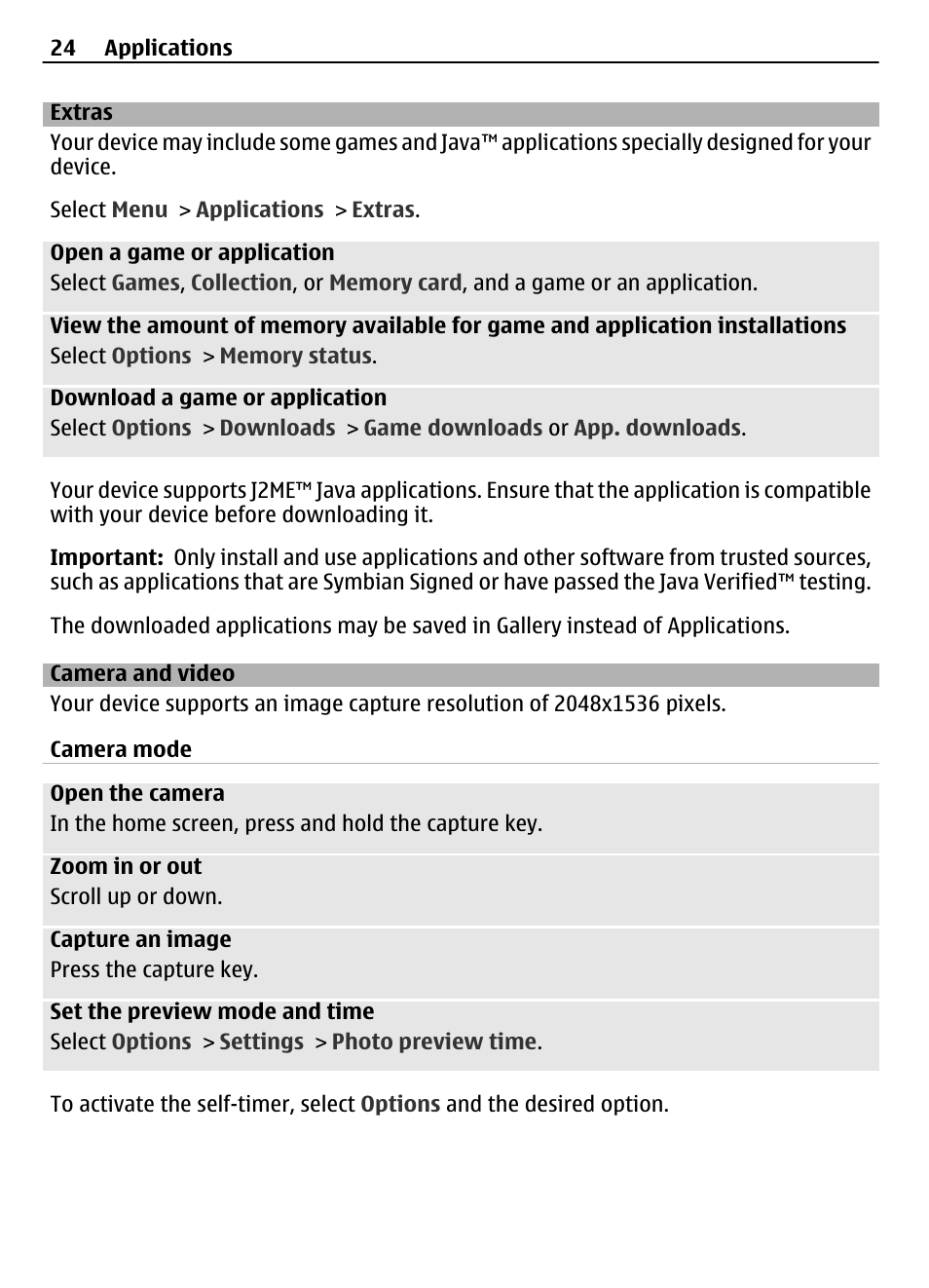 Extras, Camera and video | Nokia 7230 User Manual | Page 24 / 38