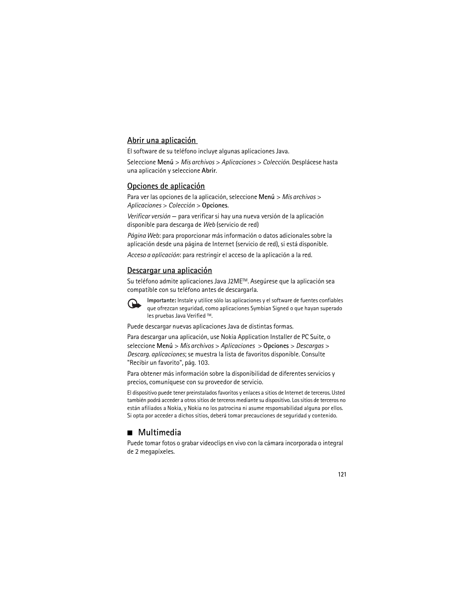 Multimedia | Nokia 3555 User Manual | Page 122 / 161