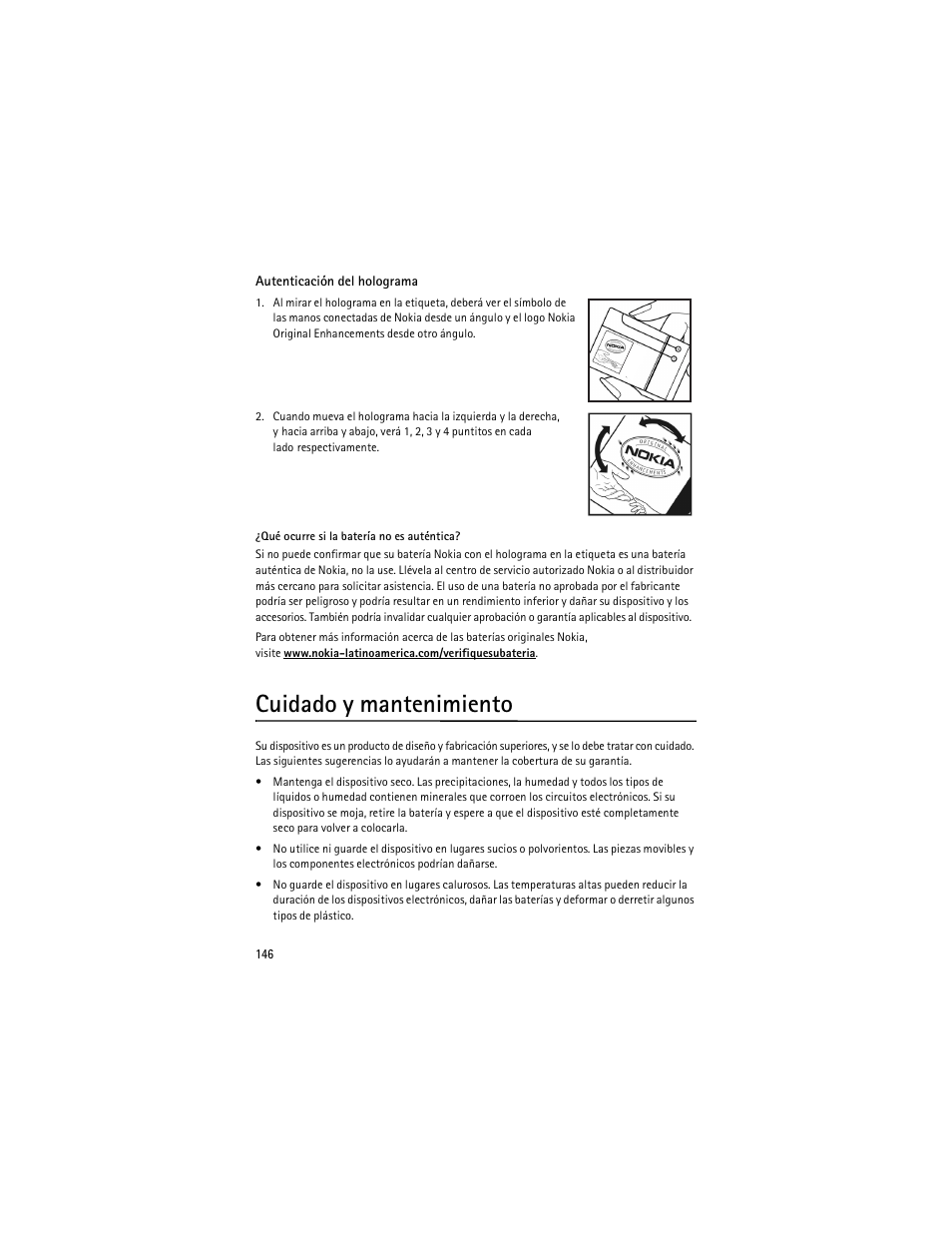 Cuidado y mantenimiento | Nokia 3555 User Manual | Page 147 / 161