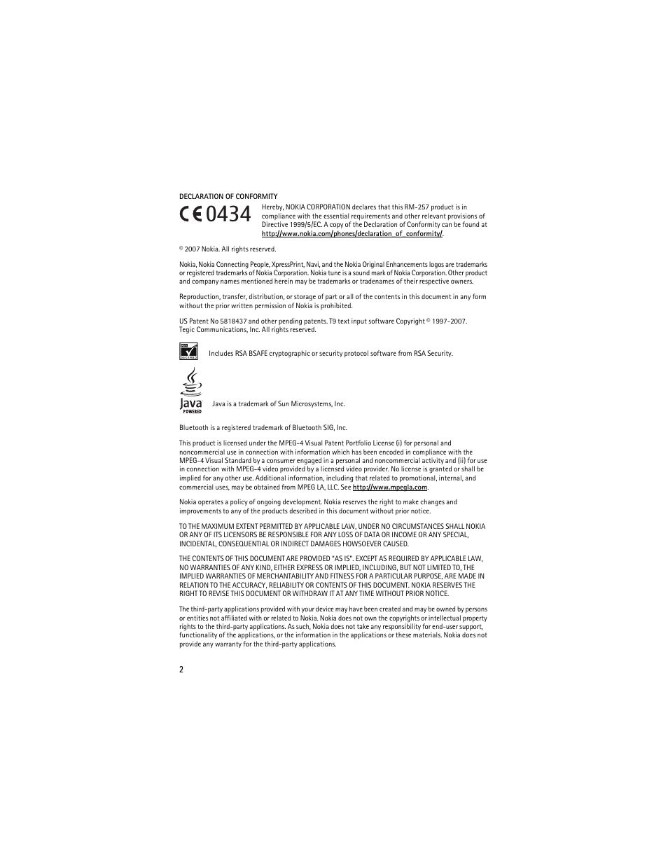Nokia 3555 User Manual | Page 3 / 161