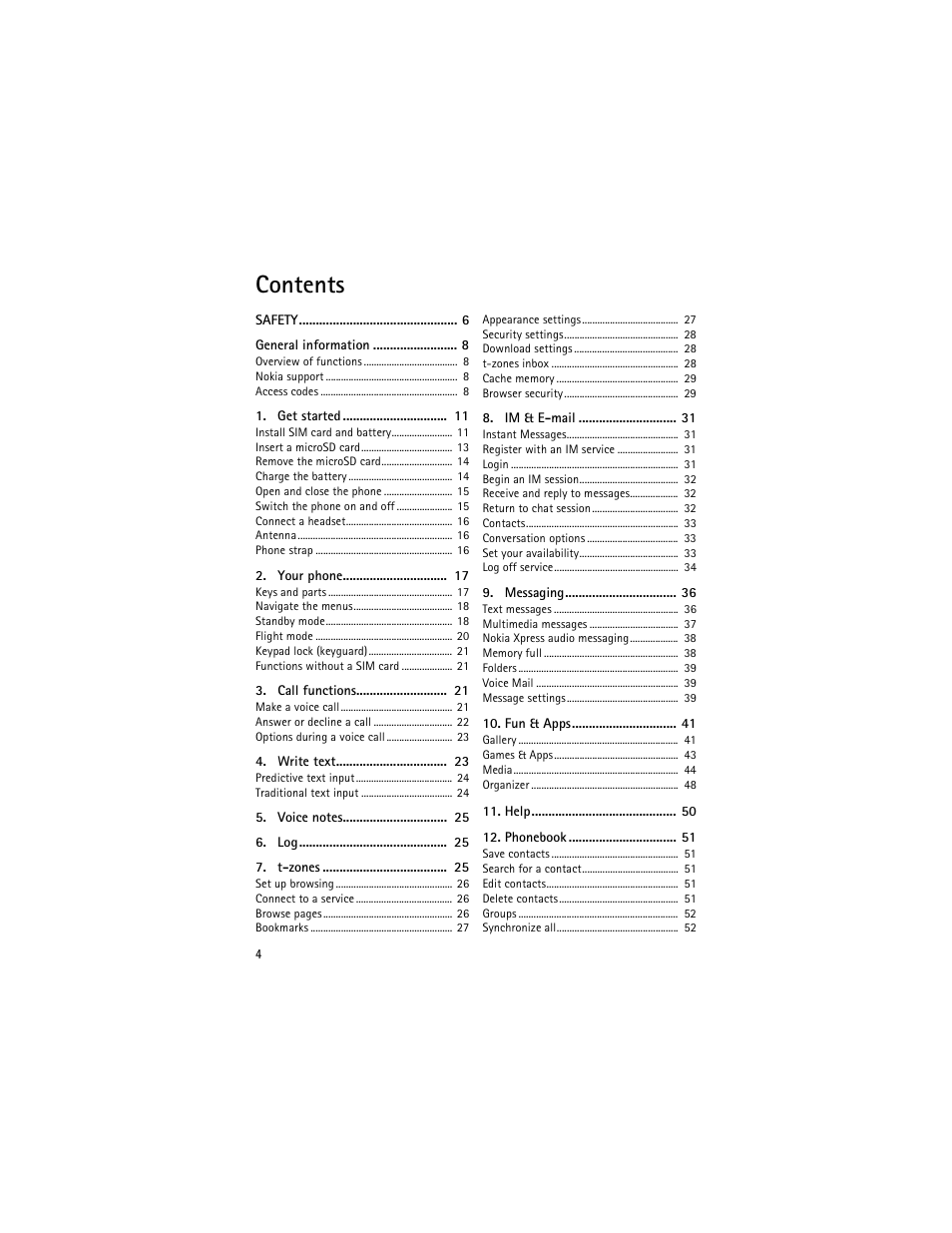 Nokia 3555 User Manual | Page 5 / 161