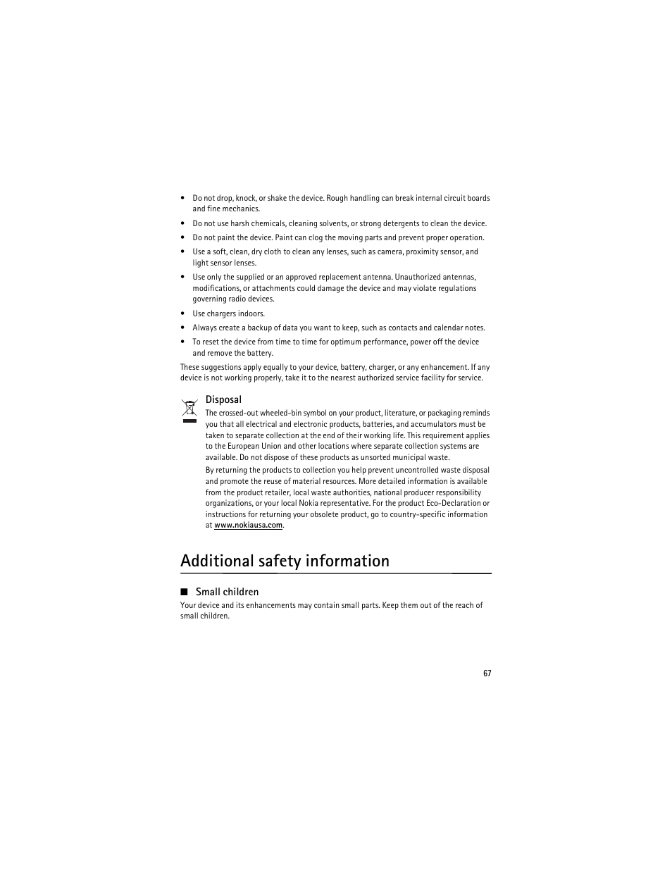 Additional safety information | Nokia 3555 User Manual | Page 68 / 161