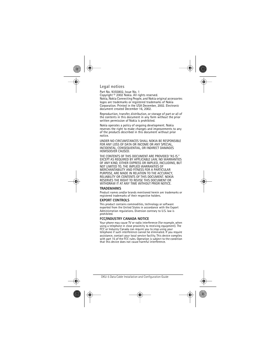 Legal notices | Nokia DKU-5 User Manual | Page 2 / 12