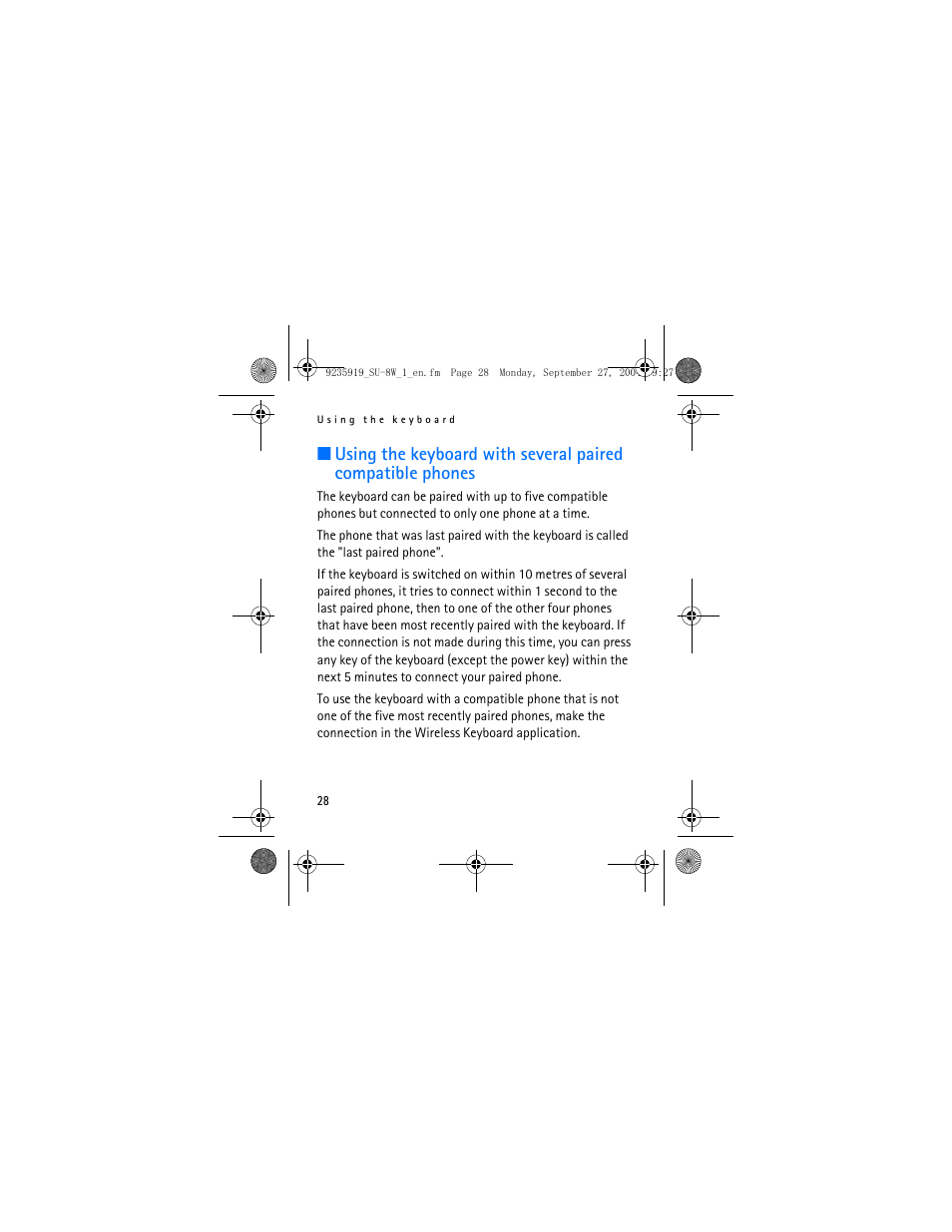 Nokia SU-8W User Manual | Page 28 / 34