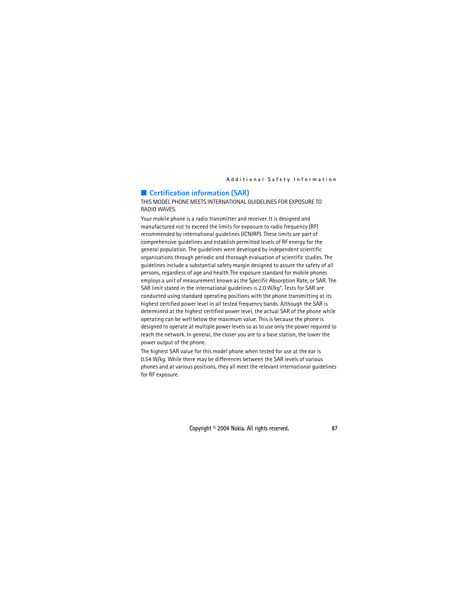 Nokia 2650 User Manual | Page 102 / 106