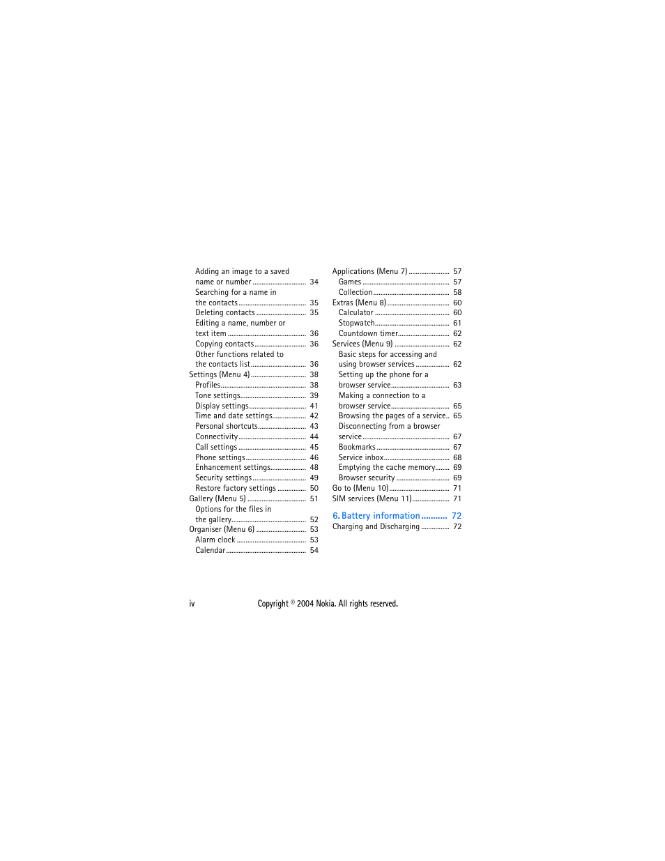 Nokia 2650 User Manual | Page 5 / 106