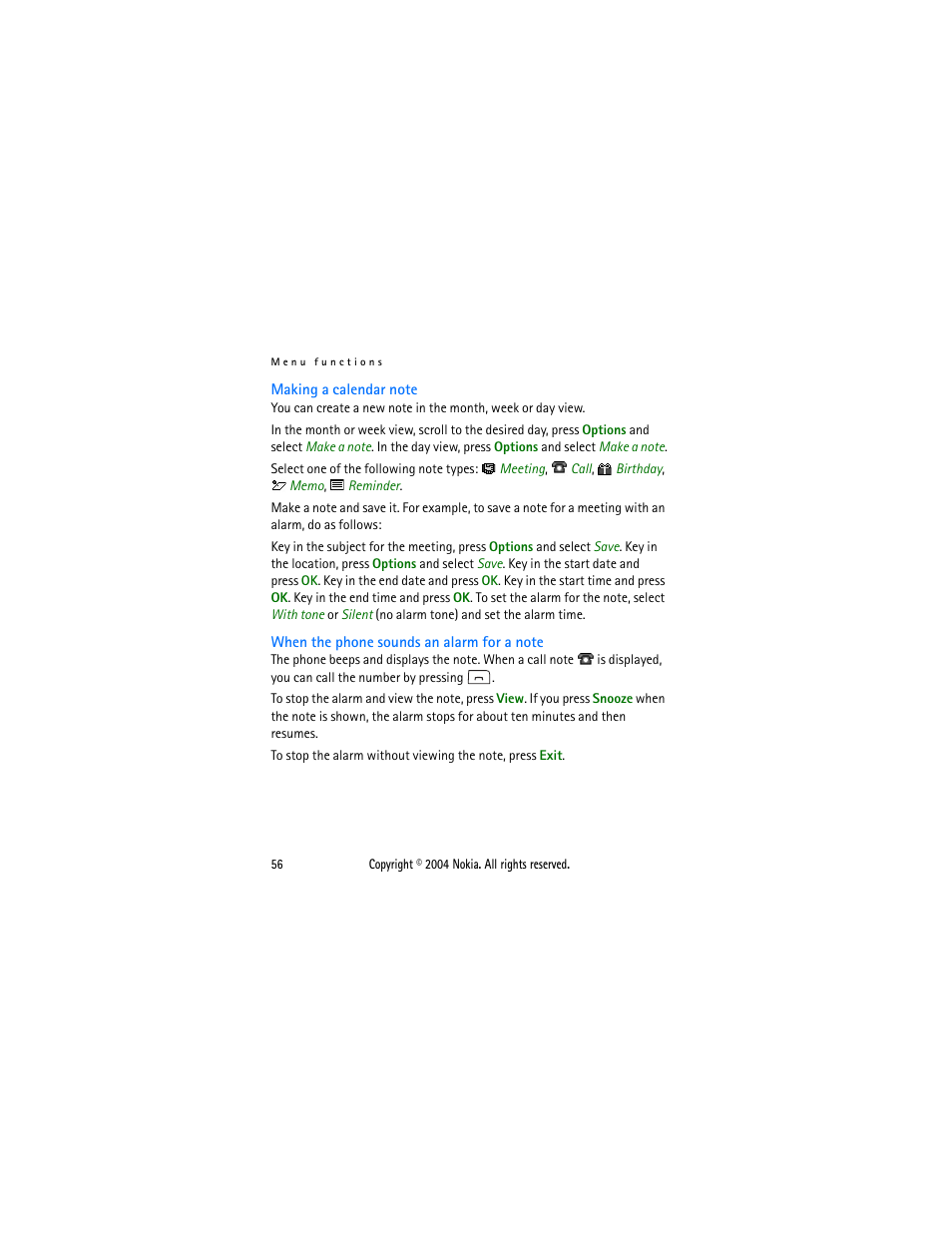 Nokia 2650 User Manual | Page 71 / 106