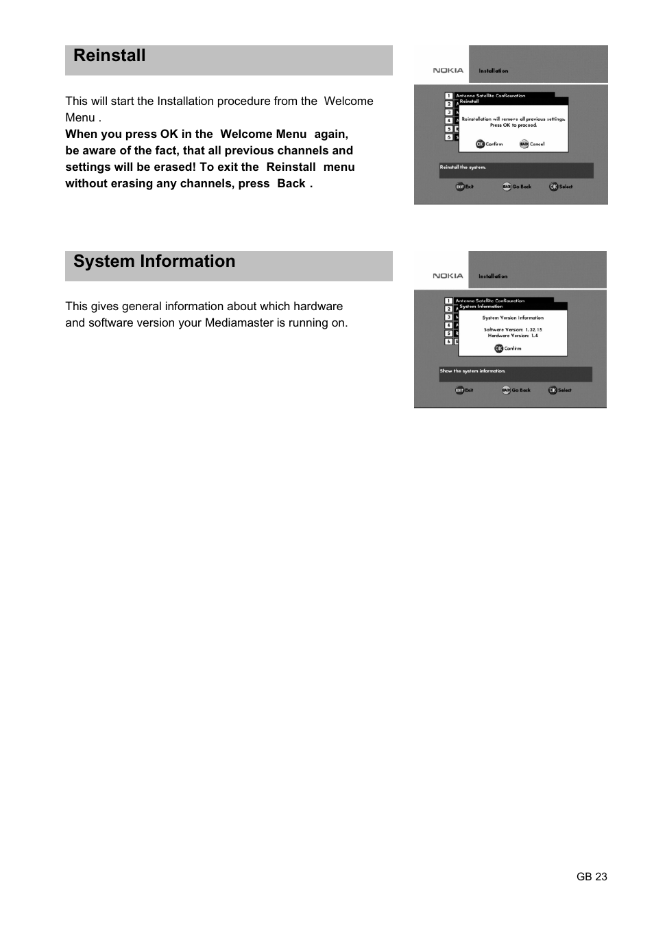 Reinstall system information | Nokia 9450 S User Manual | Page 23 / 28
