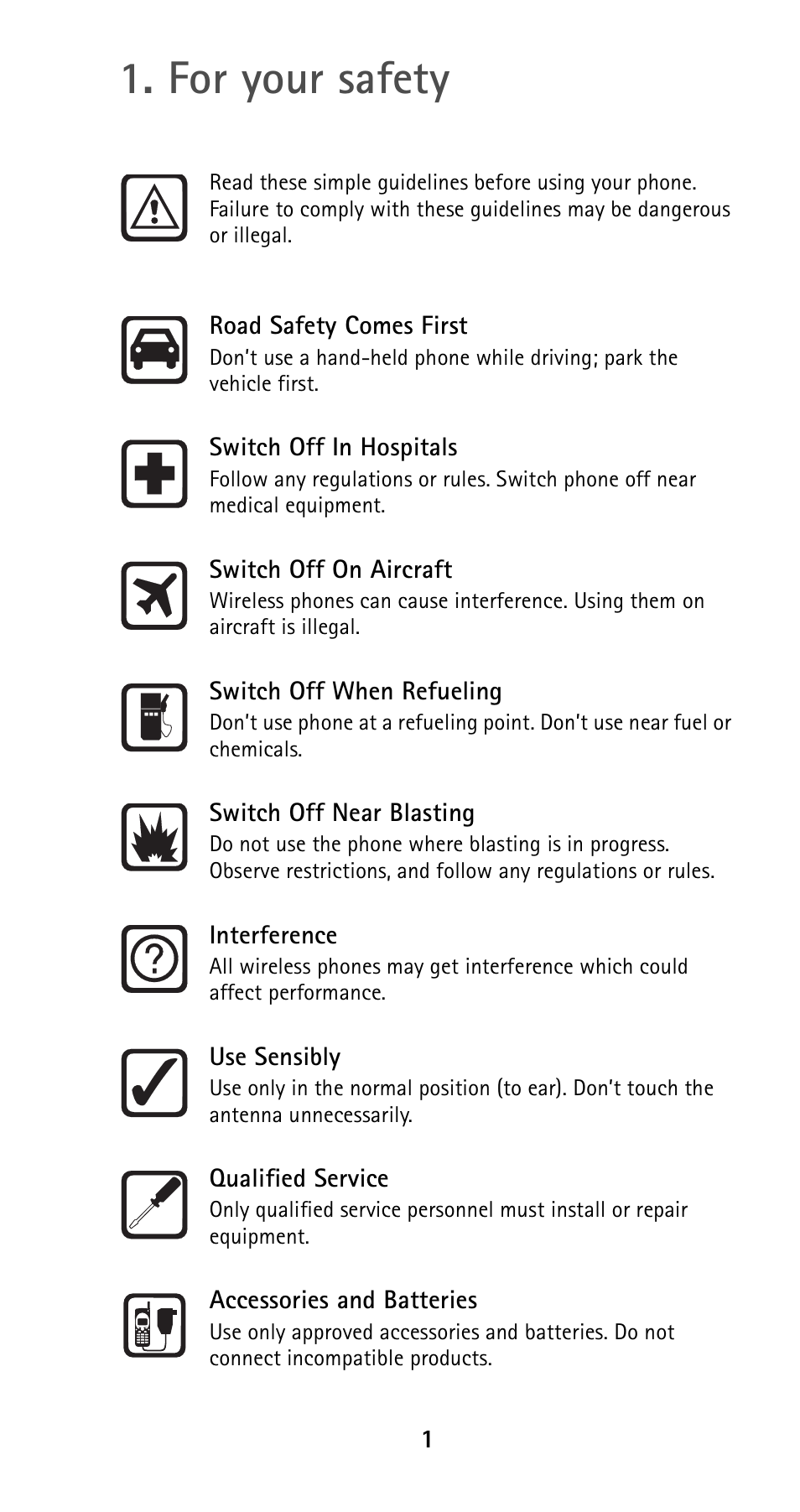 For your safety | Nokia 5160 User Manual | Page 8 / 81