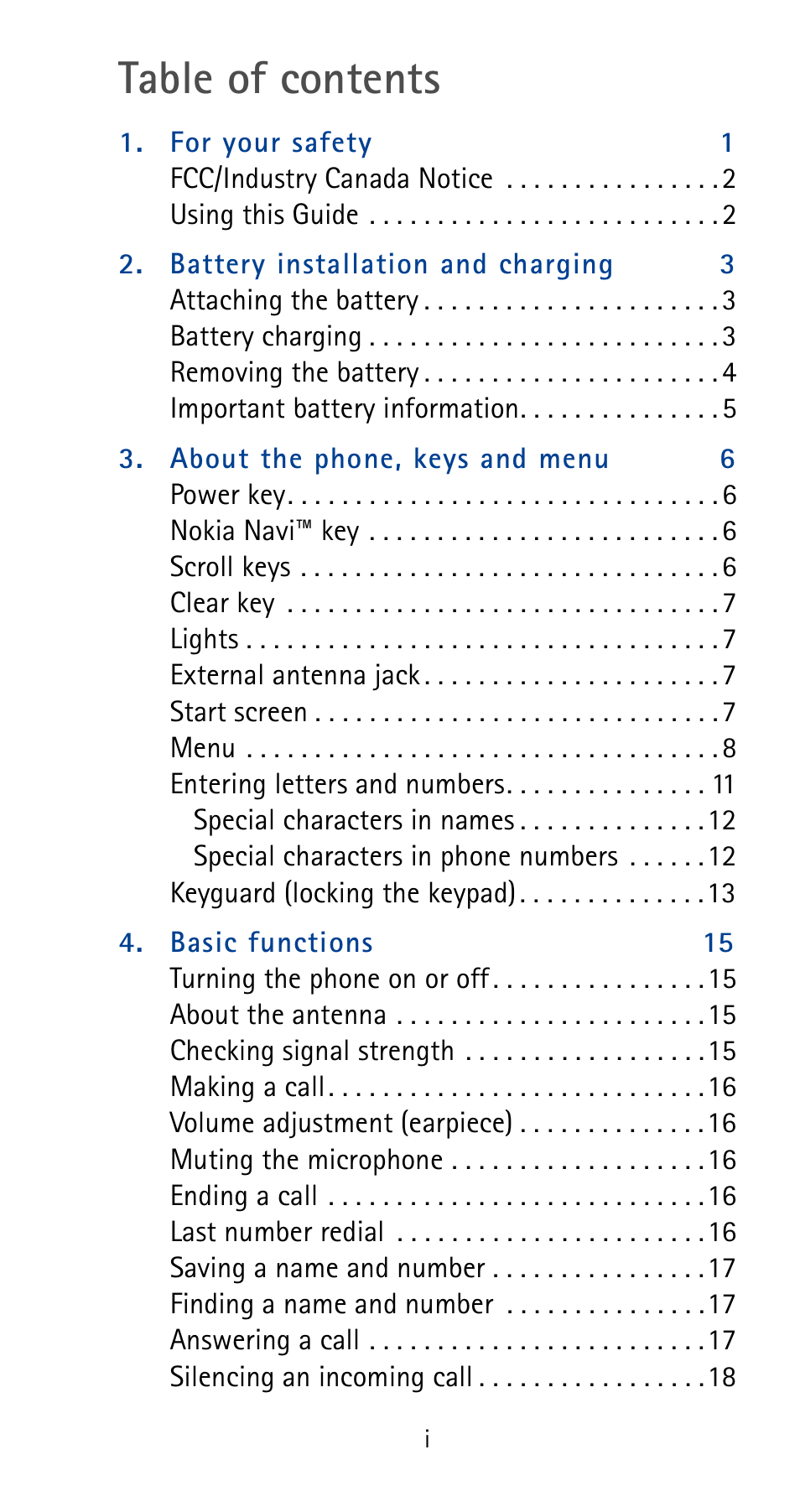 Nokia 5165 User Manual | Page 4 / 93