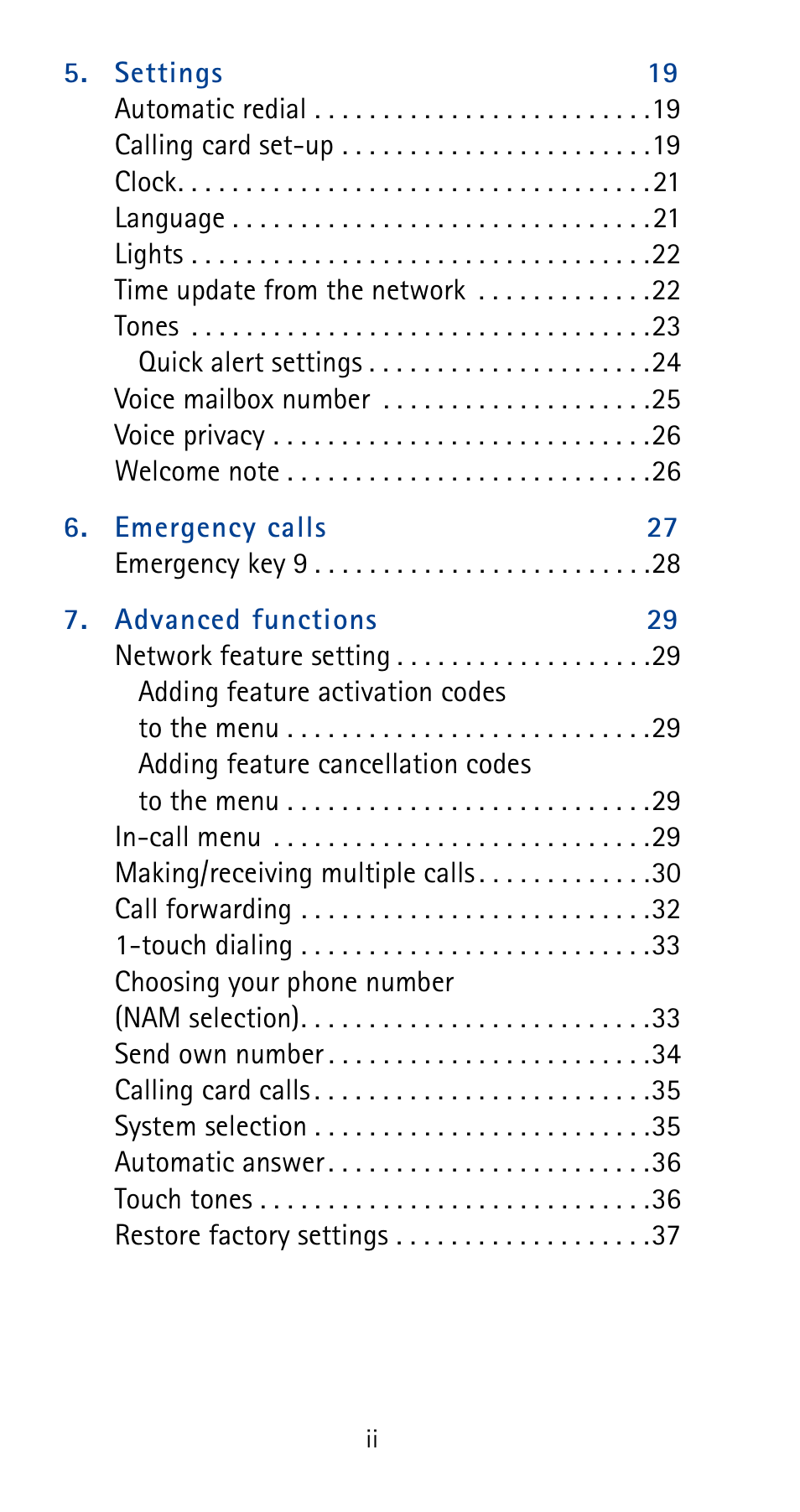 Nokia 5165 User Manual | Page 5 / 93