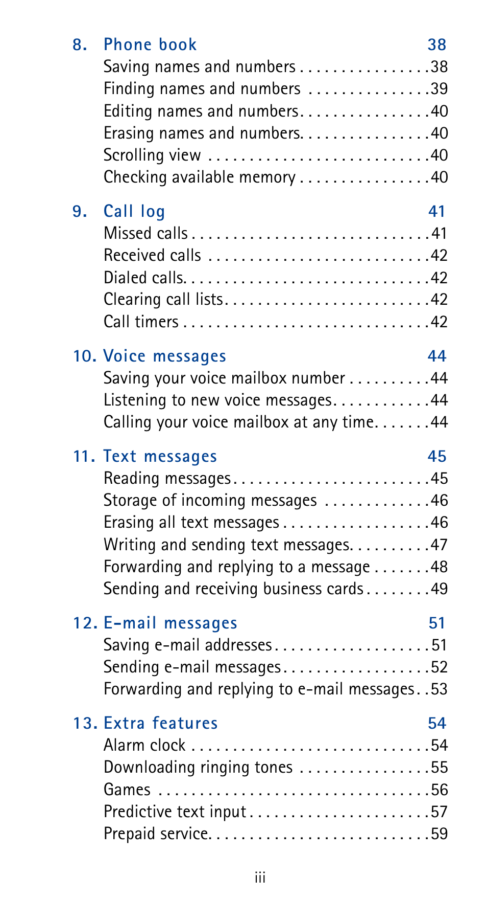 Nokia 5165 User Manual | Page 6 / 93