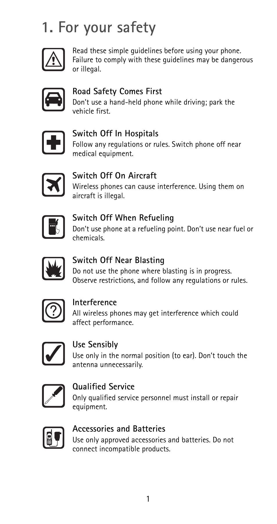 For your safety | Nokia 5165 User Manual | Page 8 / 93