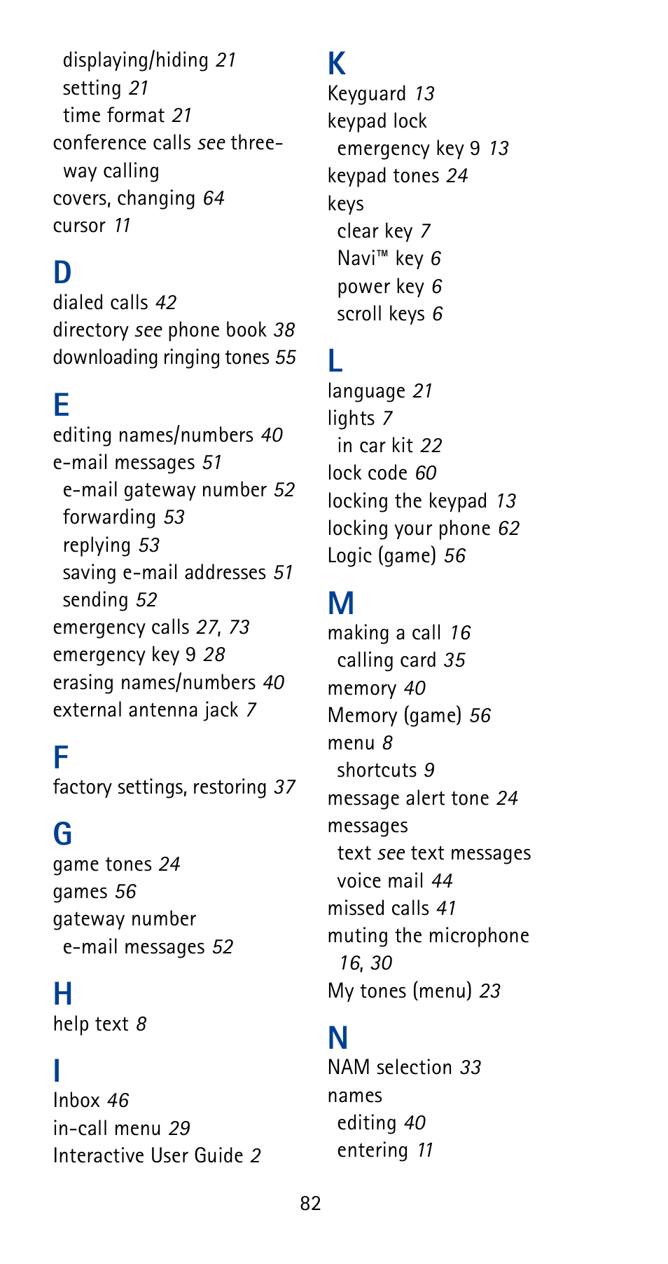 Nokia 5165 User Manual | Page 89 / 93
