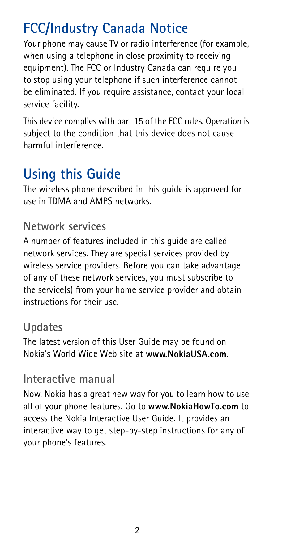 Fcc/industry canada notice, Using this guide | Nokia 5165 User Manual | Page 9 / 93
