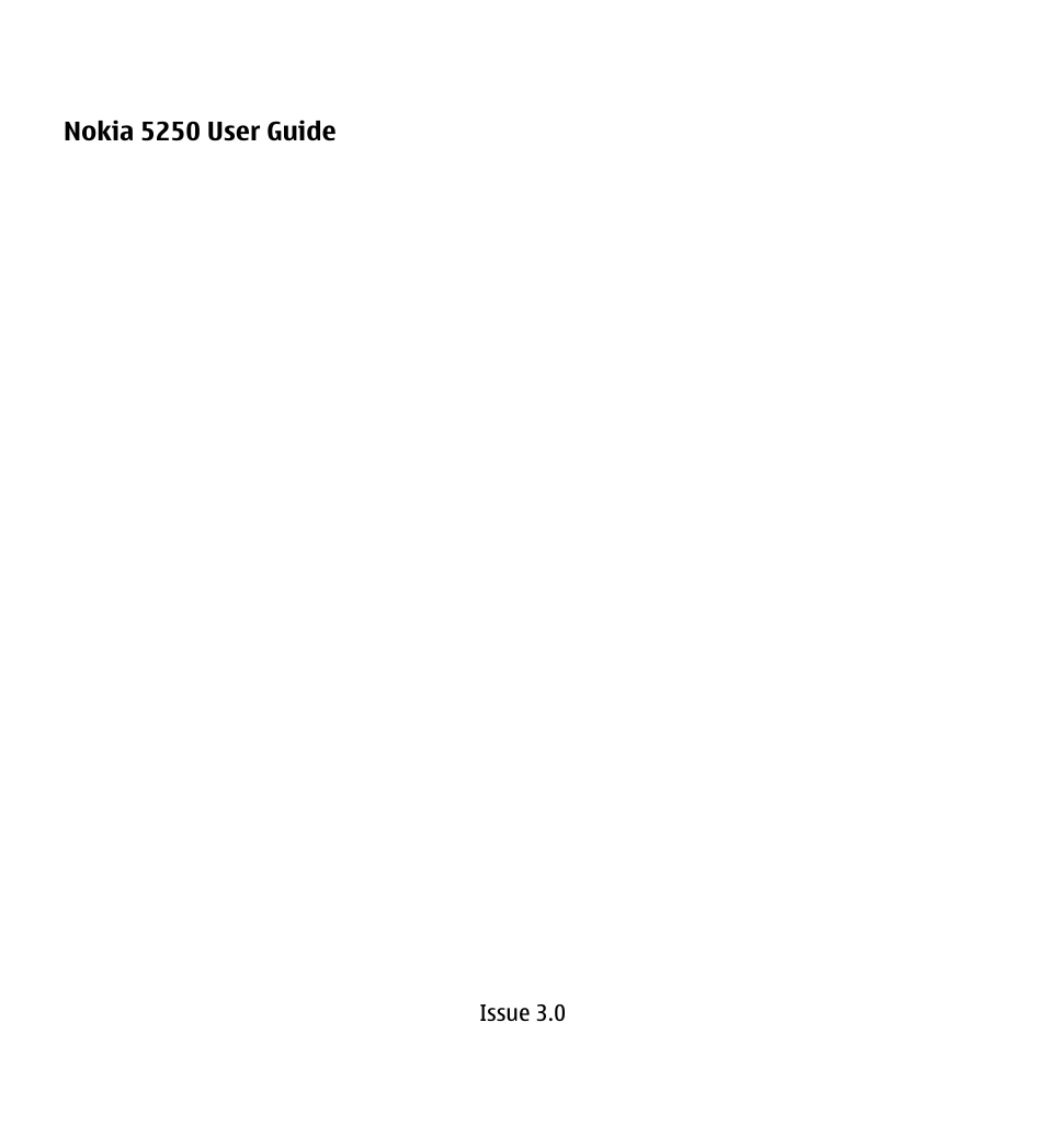 Nokia 5250 User Manual | 156 pages