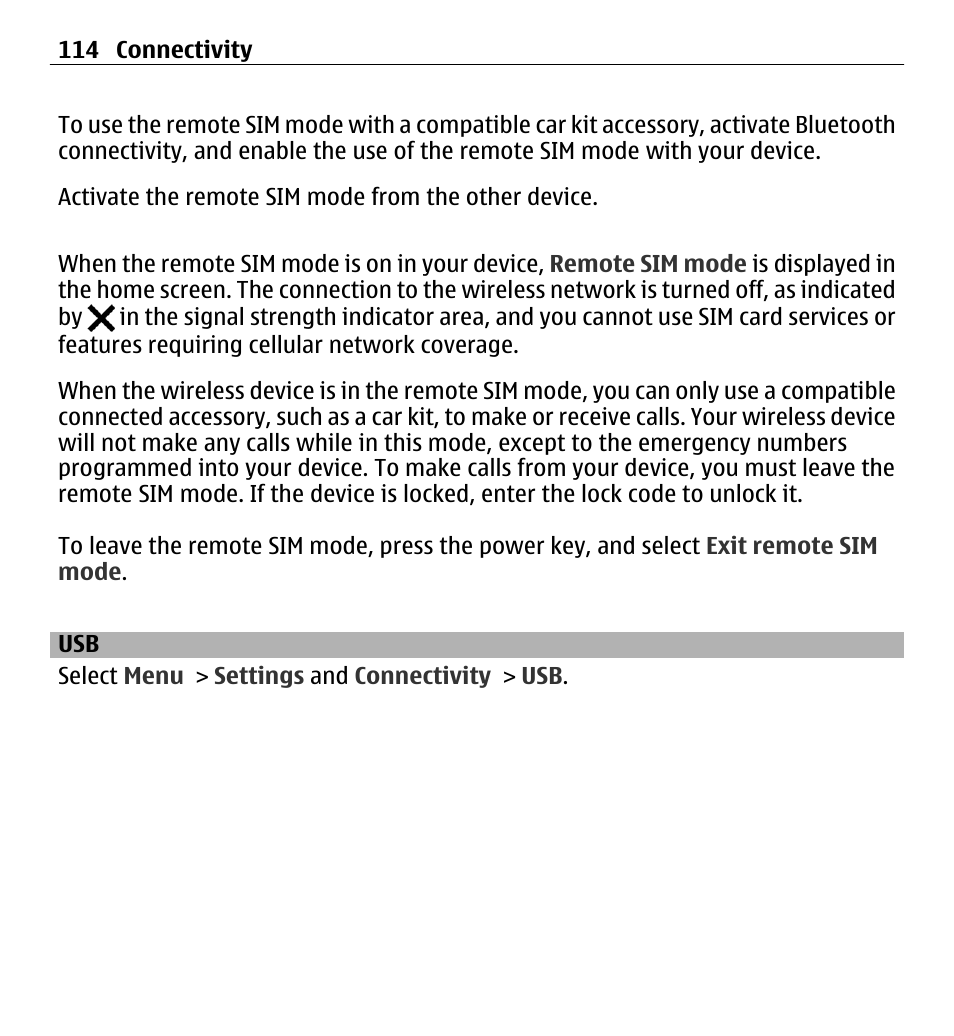 Nokia 5250 User Manual | Page 114 / 156
