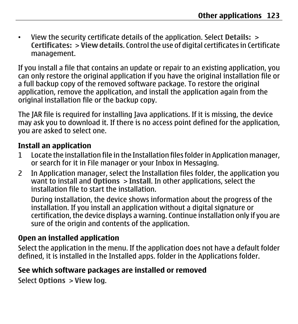 Nokia 5250 User Manual | Page 123 / 156