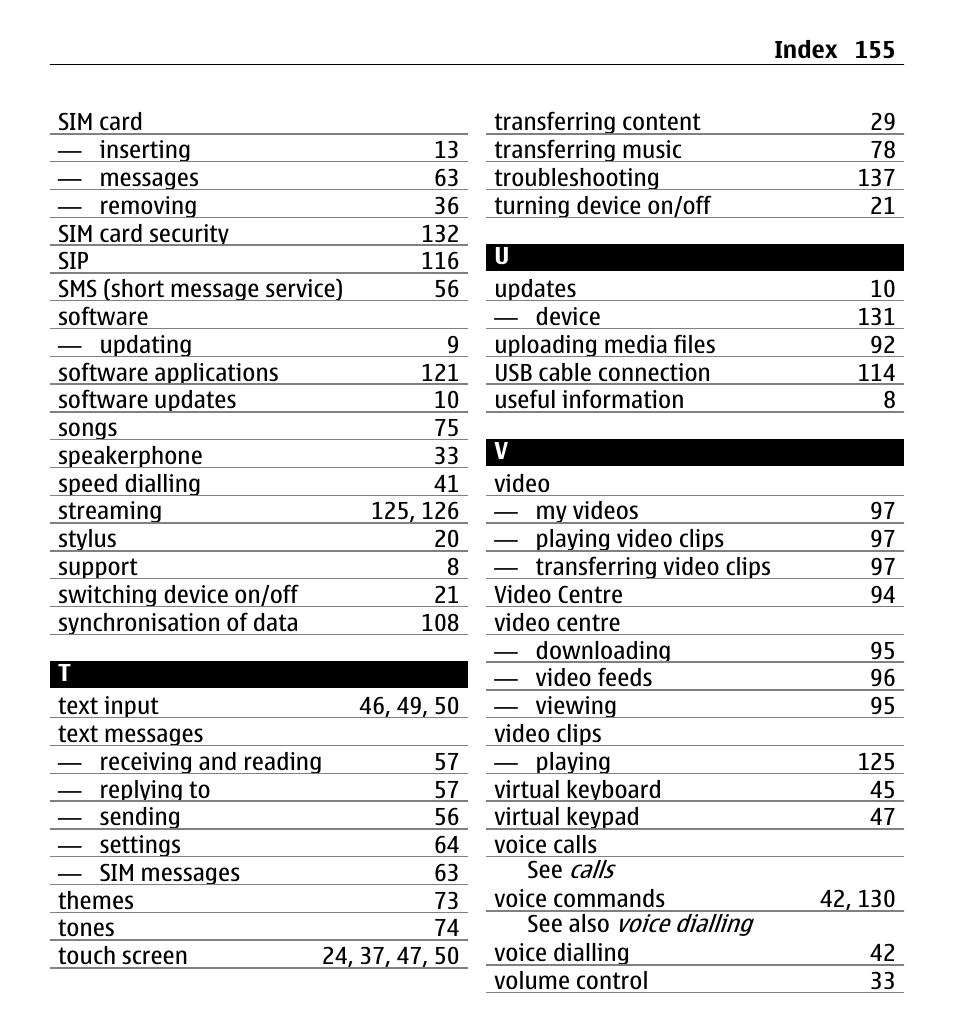 Nokia 5250 User Manual | Page 155 / 156