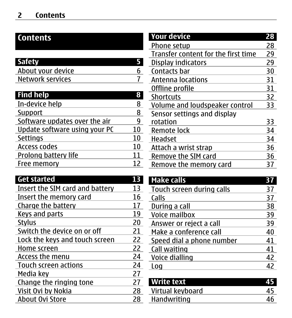 Nokia 5250 User Manual | Page 2 / 156