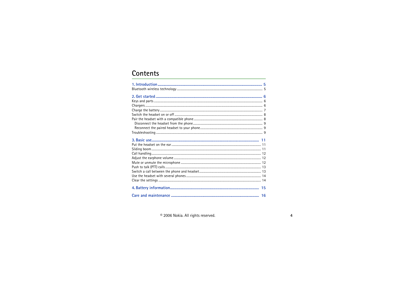 Nokia BH-900 User Manual | Page 4 / 16