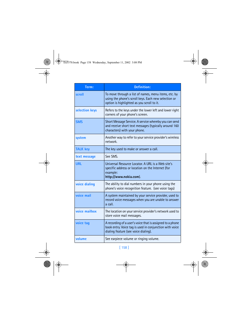 Nokia 3570 User Manual | Page 166 / 192