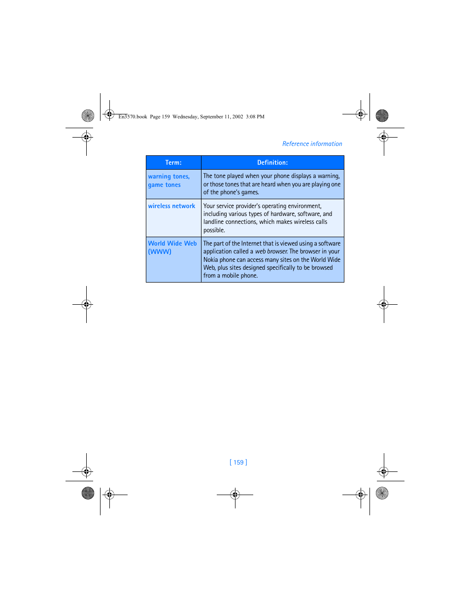 Nokia 3570 User Manual | Page 167 / 192