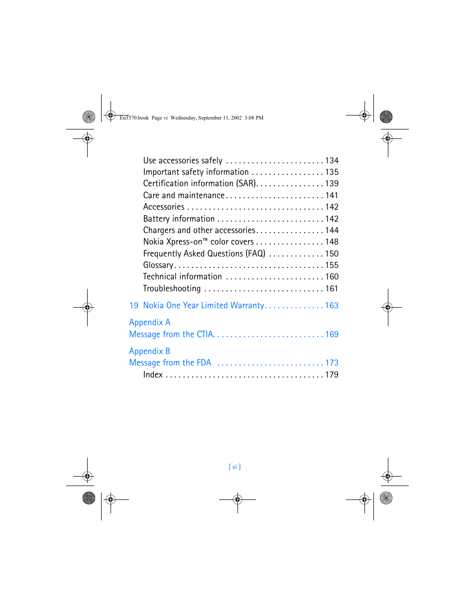 Nokia 3570 User Manual | Page 8 / 192