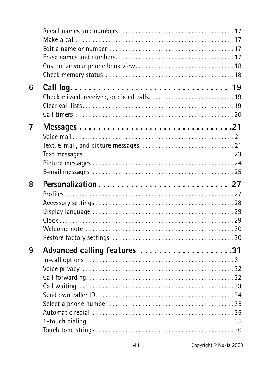 Nokia 1220 User Manual | Page 9 / 89