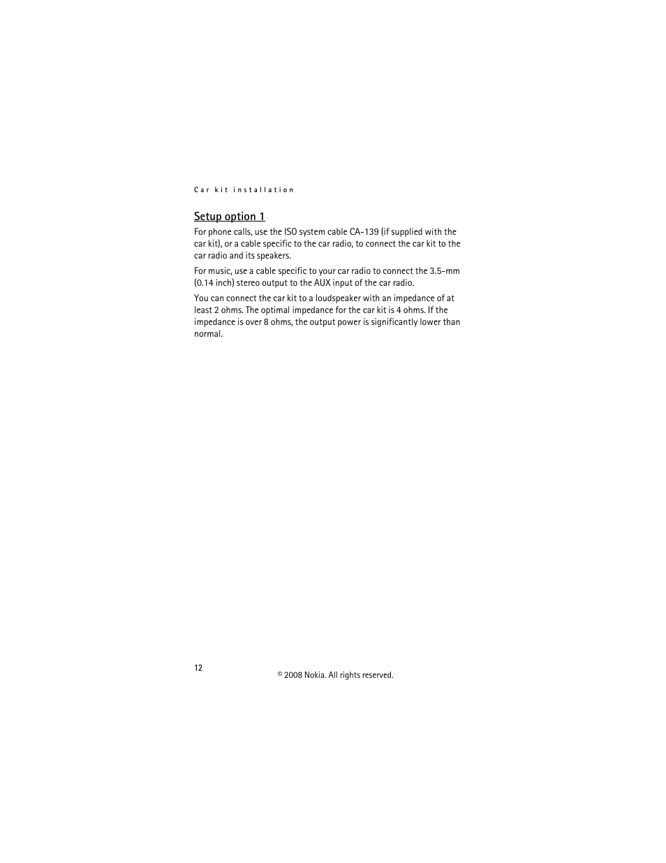 Setup option 1 | Nokia CK-300 User Manual | Page 12 / 20