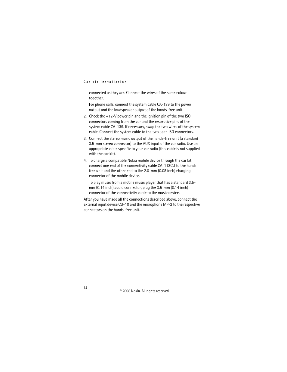 Nokia CK-300 User Manual | Page 14 / 20