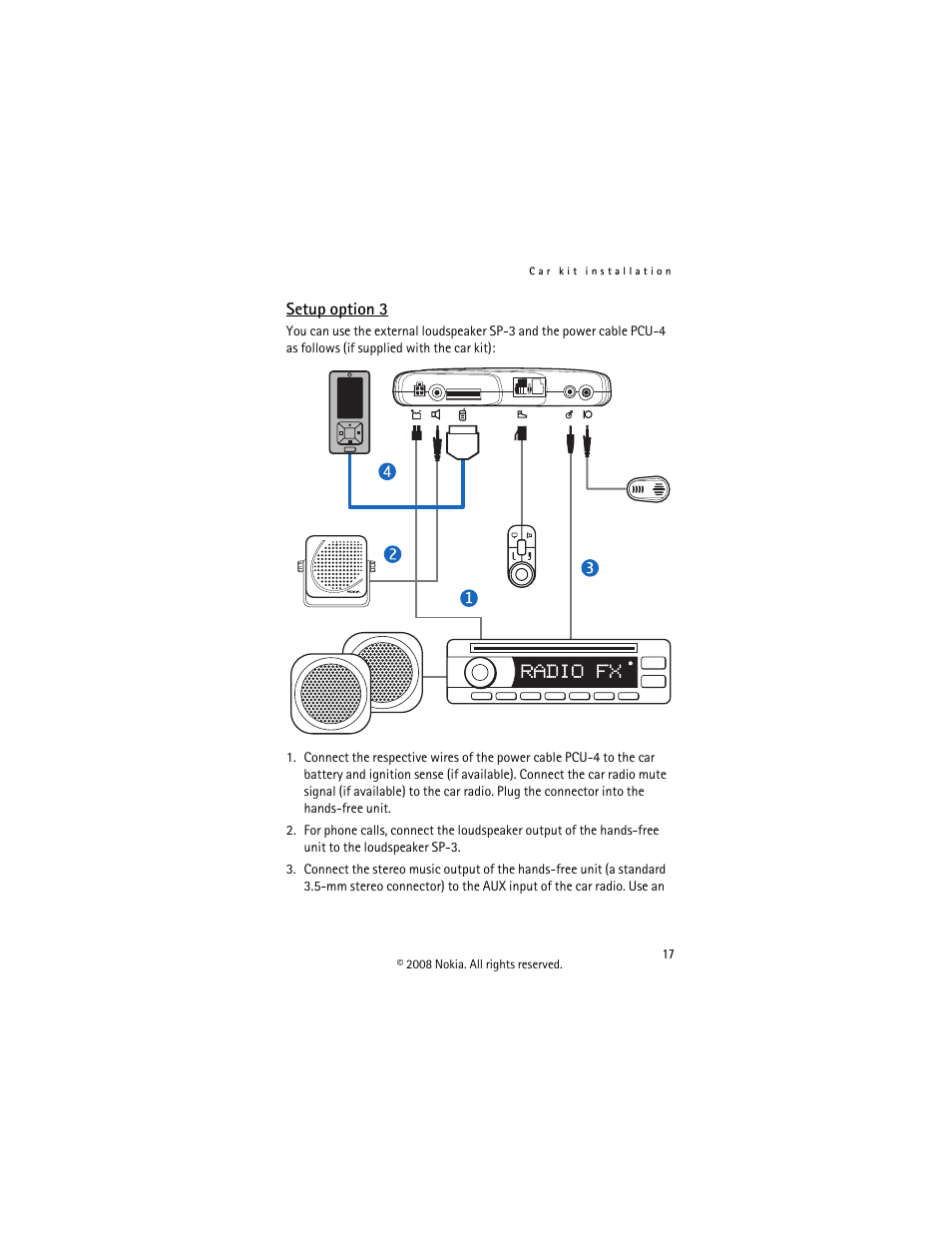Setup option 3 | Nokia CK-300 User Manual | Page 17 / 20