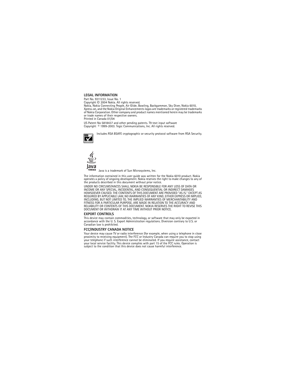 Nokia 6010 User Manual | Page 3 / 145