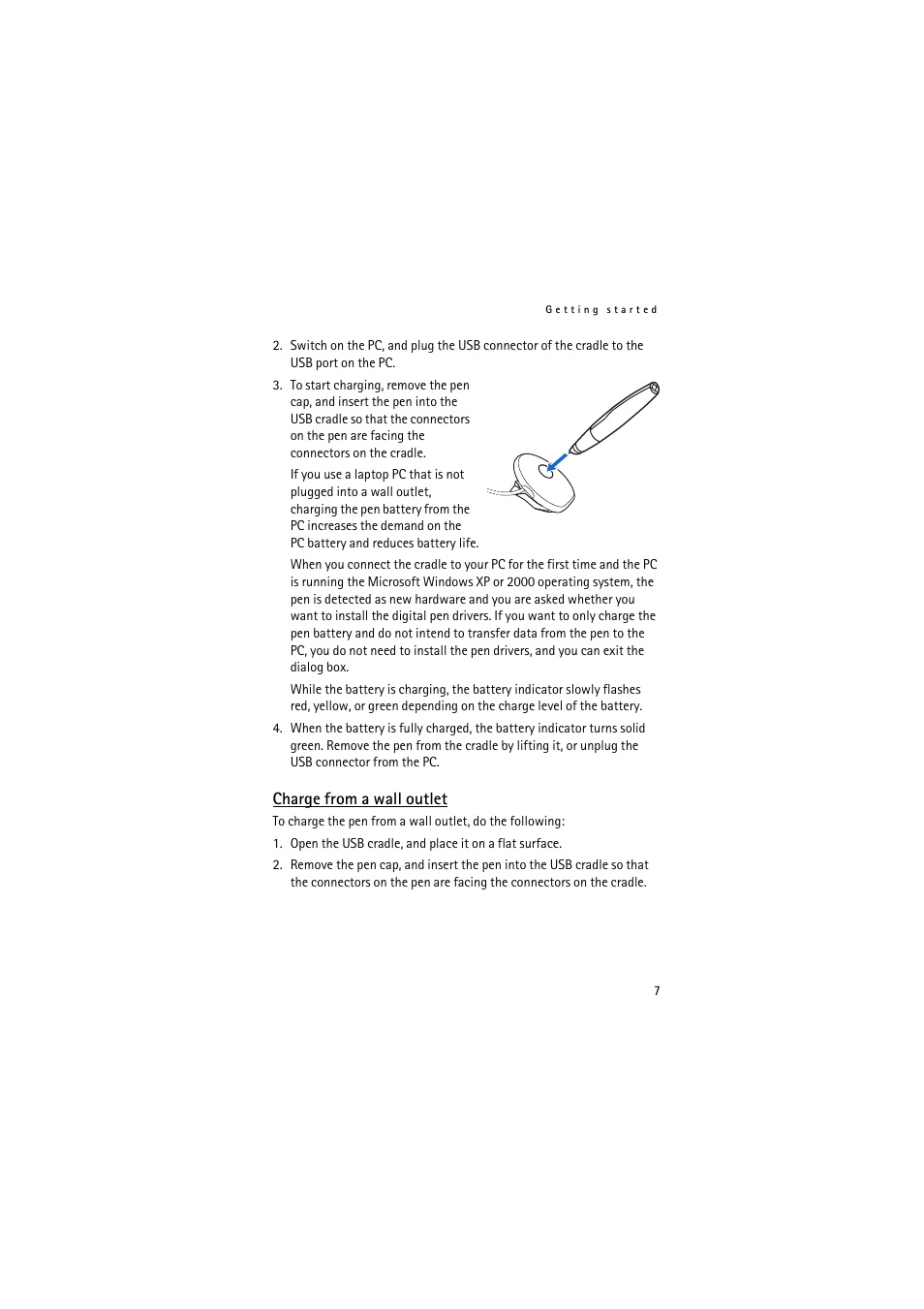 Charge from a wall outlet | Nokia SU-27W User Manual | Page 7 / 17