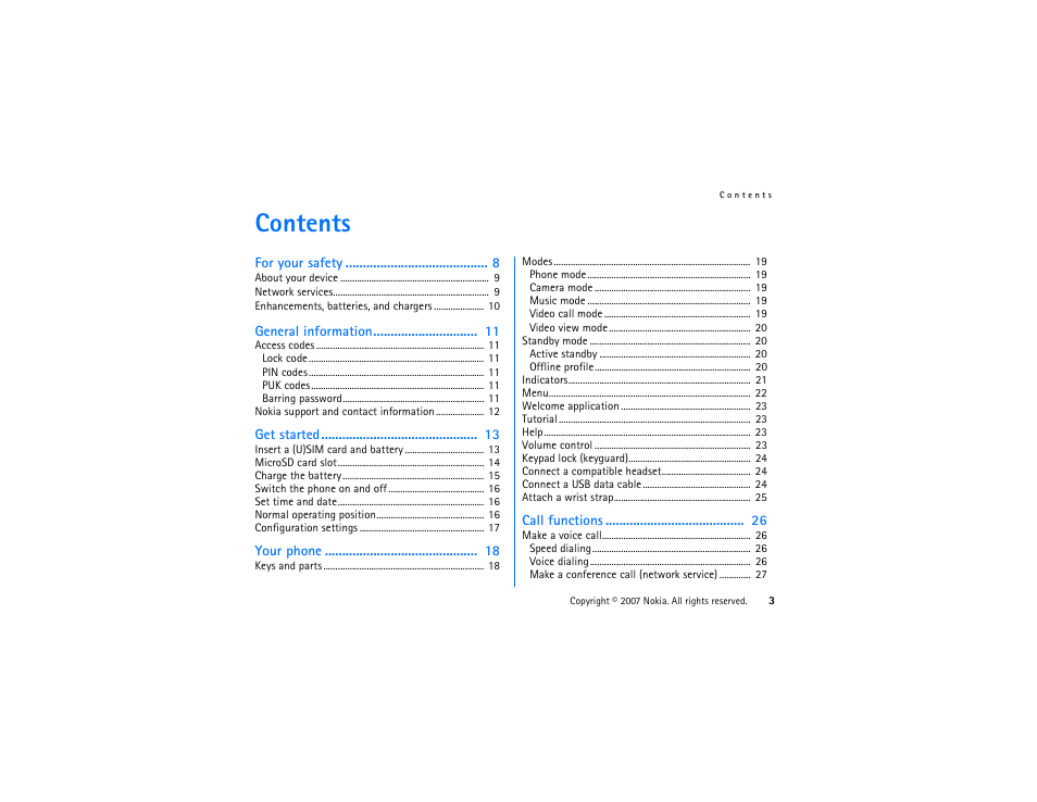 Nokia XpressMusic 5700 User Manual | Page 3 / 118