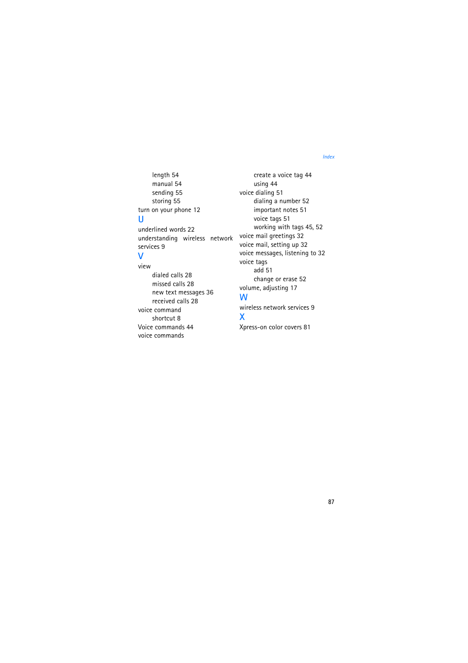 Nokia 2275 User Manual | Page 87 / 87