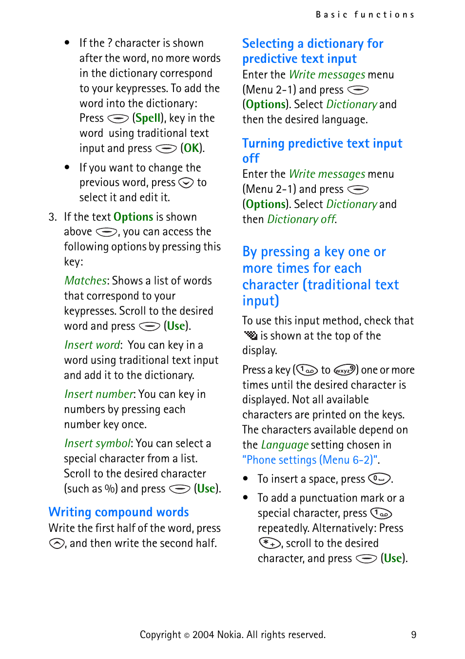 Nokia 3315 User Manual | Page 18 / 50