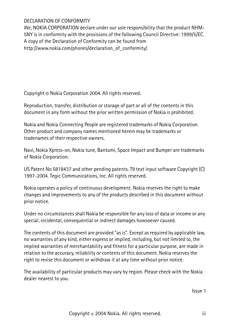 Nokia 3315 User Manual | Page 4 / 50