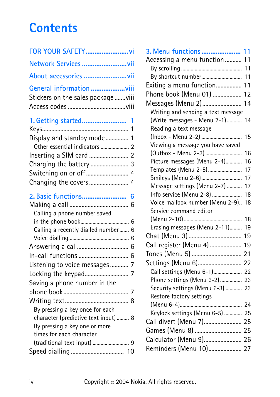 Nokia 3315 User Manual | Page 5 / 50