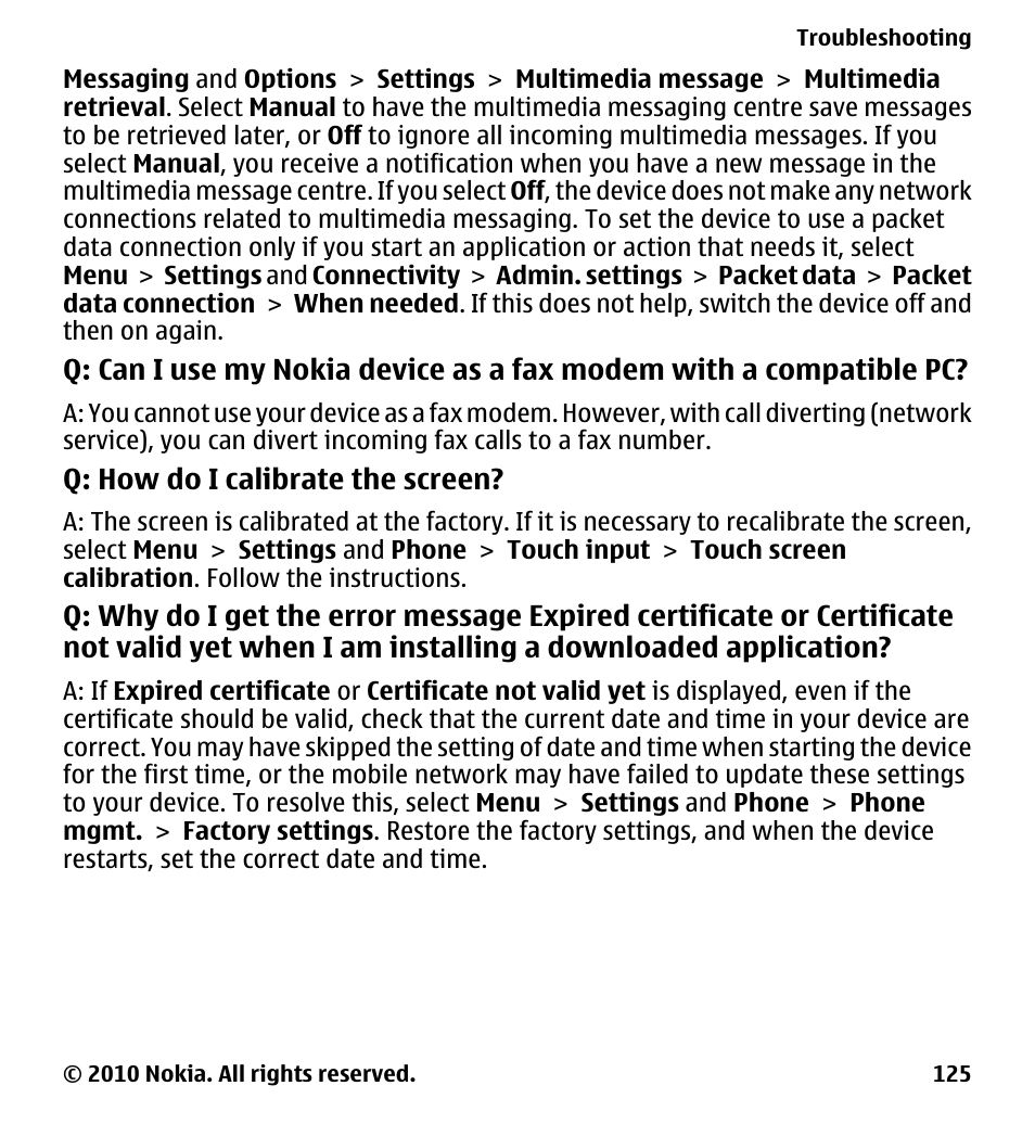 Nokia 5233 User Manual | Page 125 / 142